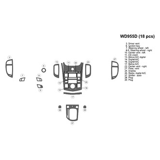 B&I® - 2D Blackwood Small Dash Kit (18 Pcs)