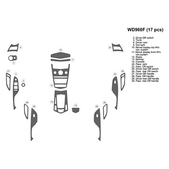 B&I® - 2D Blackwood Medium Dash Kit (17 Pcs)