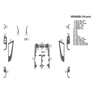 B&I® - 2D Blackwood Full Dash Kit (19 Pcs)