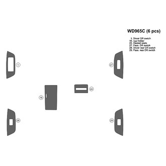 B&I® - 2D Blackwood Upgrade Kit (6 Pcs) Dash Kit