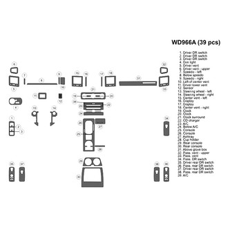 B&I® - 2D Blackwood Large Dash Kit (39 Pcs)