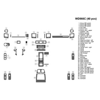 B&I® - 2D Blackwood Large Dash Kit (40 Pcs)