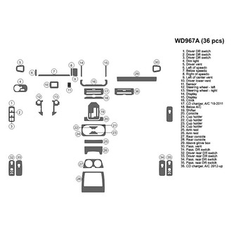 B&I® - 2D Blackwood Large Dash Kit (36 Pcs)