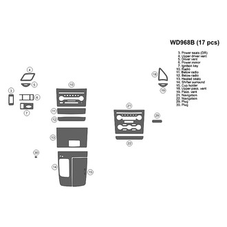 B&I® - 2D Blackwood Small Dash Kit (17 Pcs)