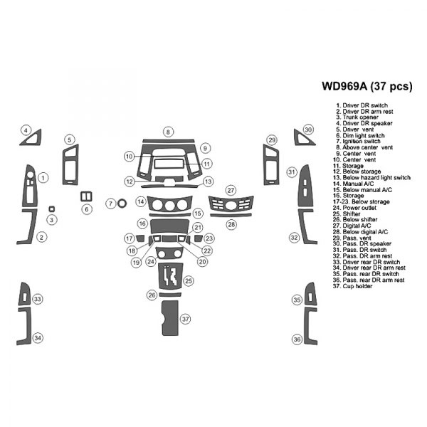 B&I® - 2D Large Dash Kit