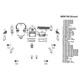B&I® - 2D Blackwood Small Dash Kit (39 Pcs)