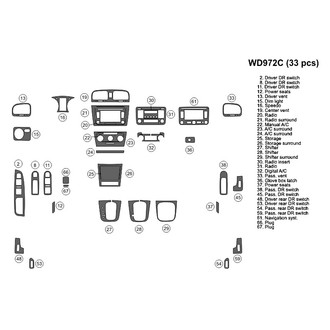 B&I® - 2D Blackwood Small Dash Kit (33 Pcs)