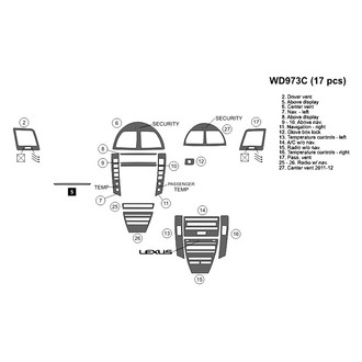 B&I® - 2D Blackwood Small Dash Kit (17 Pcs)