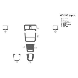 B&I® - 2D Blackwood Small Dash Kit (8 Pcs)