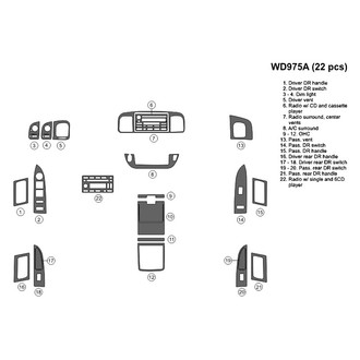 B&I® - 2D Blackwood Large Dash Kit (22 Pcs)