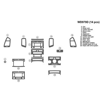B&I® - 2D Blackwood Small Dash Kit (14 Pcs)