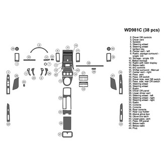 B&I® - 2D Blackwood Large Dash Kit (38 Pcs)