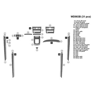 B&I® - 2D Blackwood Small Dash Kit (30 Pcs)