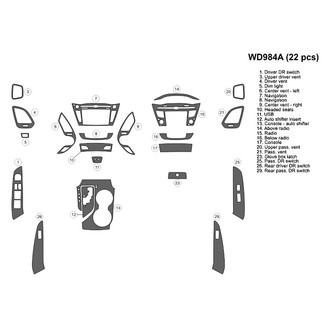 B&I® - 2D Blackwood Small Dash Kit (22 Pcs)
