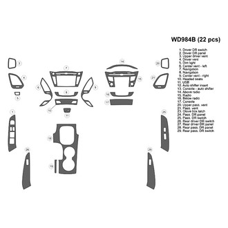 B&I® - 2D Blackwood Small Dash Kit (22 Pcs)