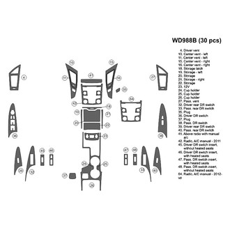 B&I® - 2D Blackwood Small Dash Kit (30 Pcs)