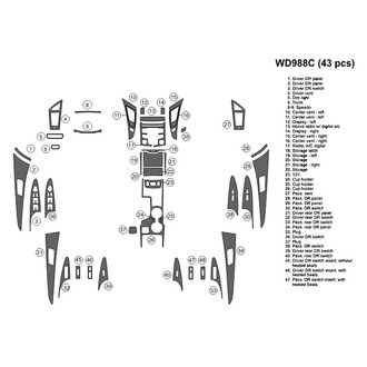 B&I® - 2D Blackwood Medium Dash Kit (43 Pcs)
