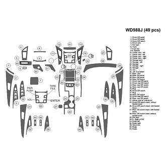 B&I® - 2D Blackwood Large Dash Kit (49 Pcs)