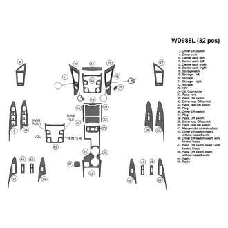 B&I® - 2D Blackwood Small Dash Kit (32 Pcs)