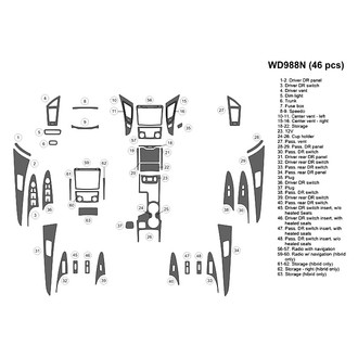 B&I® - 2D Blackwood Medium Dash Kit (46 Pcs)