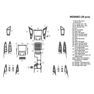B&I® - 2D Blackwood Small Dash Kit (36 Pcs)