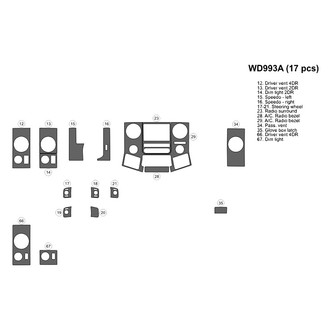 B&I® - 2D Blackwood Small Dash Kit (17 Pcs)