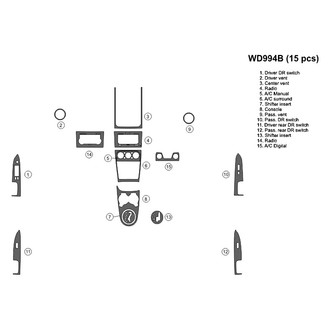 B&I® - 2D Blackwood Large Dash Kit (15 Pcs)
