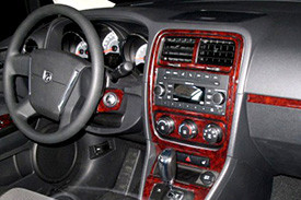 B&I Dash Kit Dark Burlwood on Dodge Caliber