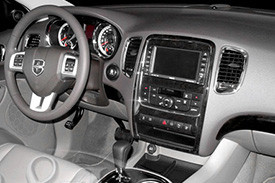 B&I Dash Kit Dark Burlwood on Dodge Durango