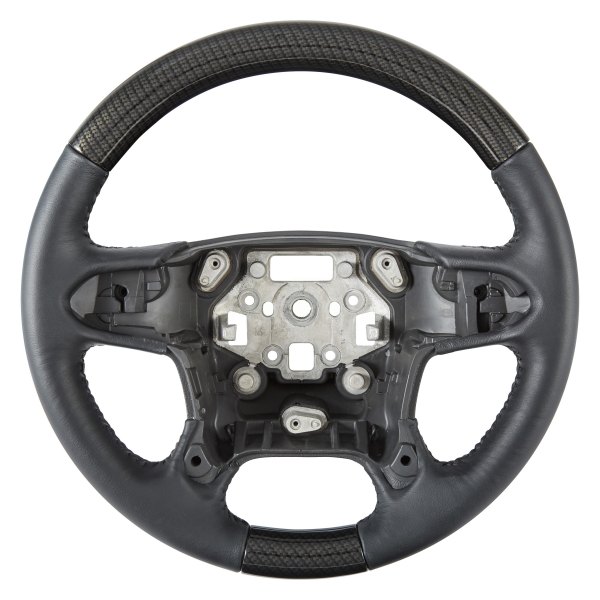 B&I® - Premium Design Steering Wheel (Black Leather AND Black Carbon Grip)