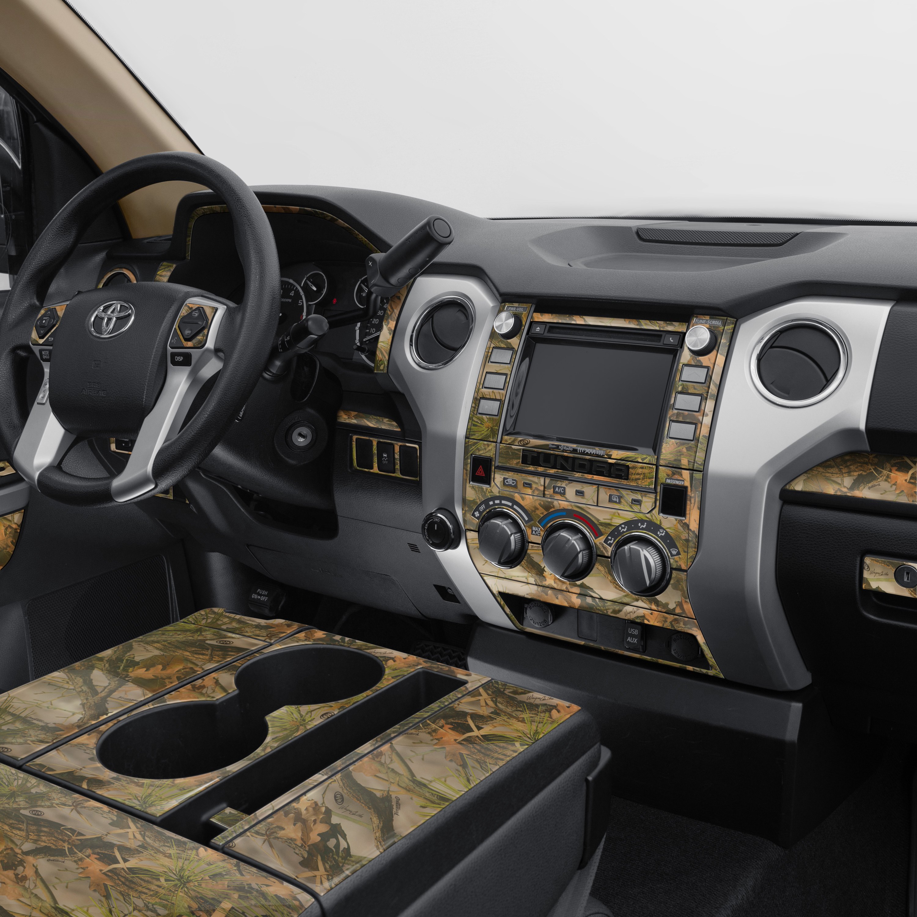Toyota Tundra Crew CAB Interior BURL Wood Dash Trim KIT Set 2014 2015 2016 2017 2018 