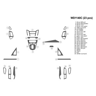 B&I® - 2D Blackwood Large Dash Kit (23 Pcs)