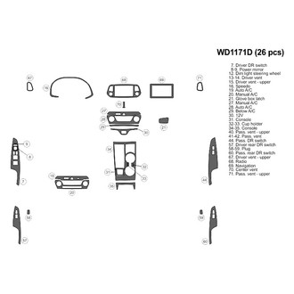 B&I® - 2D Blackwood Small Dash Kit (26 Pcs)