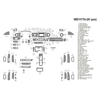 B&I® - 2D Blackwood Large Dash Kit (81 Pcs)