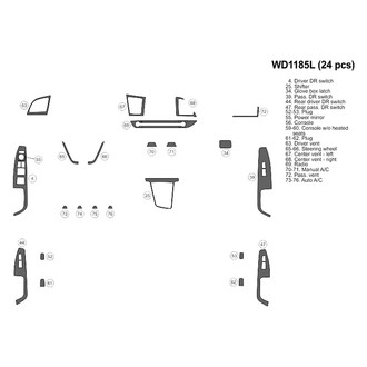B&I® - 2D Blackwood Small Dash Kit (24 Pcs)