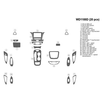 B&I® - 2D Blackwood Small Dash Kit (20 Pcs)