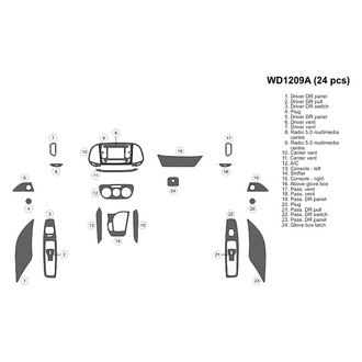 B&I® - 2D Blackwood Large Dash Kit (24 Pcs)