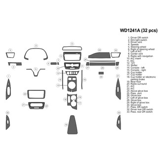 B&I® - 2D Blackwood Large Dash Kit (32 Pcs)