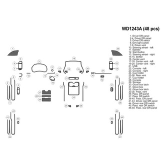 B&I® - 2D Platinum Silver Large Dash Kit (54 Pcs)