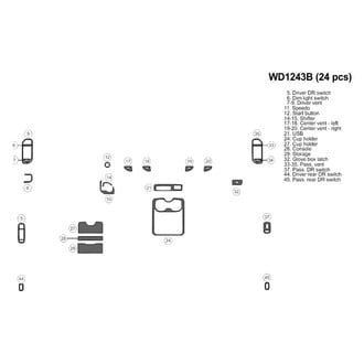 B&I® - 2D Platinum Silver Small Dash Kit (27 Pcs)