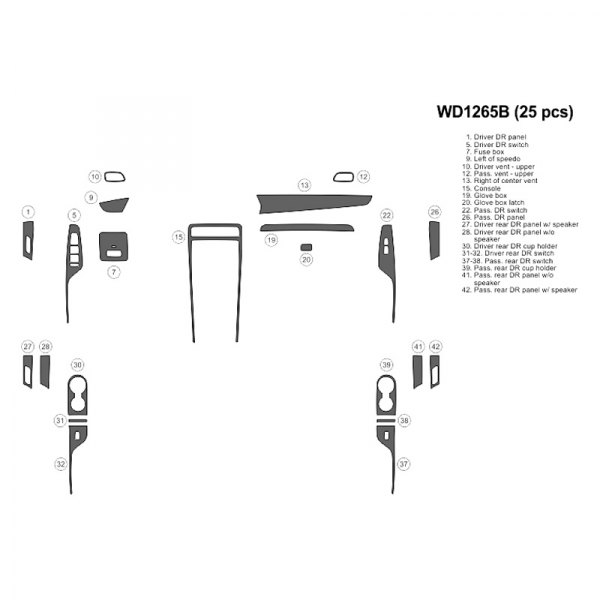 B&I® - 2D Small Dash Kit