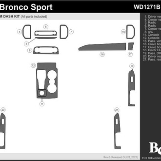 B&I® - 2D Blackwood Small Dash Kit (15 Pcs)