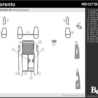 B&I® - 2D Platinum Silver Small Dash Kit (20 Pcs)