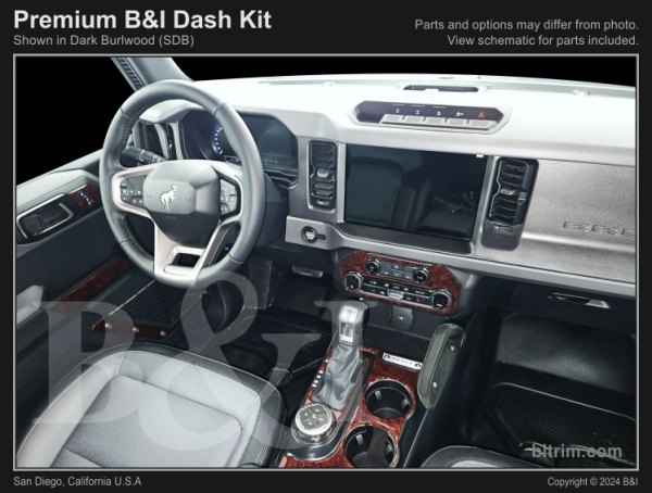  B&I® - 2D Brushed Aluminum Dash Kit