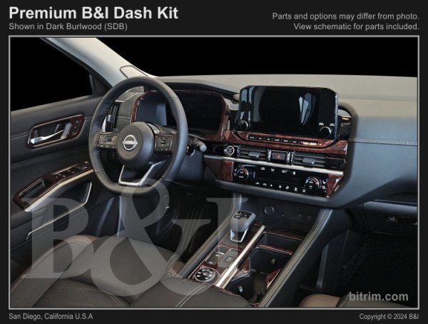  B&I® - 2D Brushed Aluminum Dash Kit