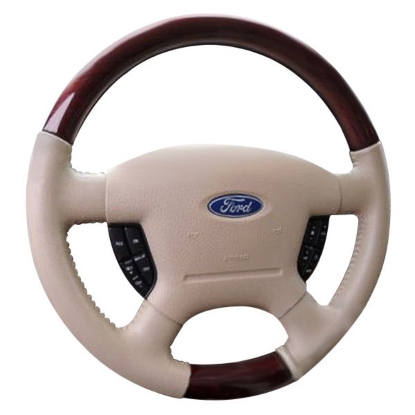  B&I® - Premium Design Steering Wheel (Tan Leather AND Solid Yellow Grip)
