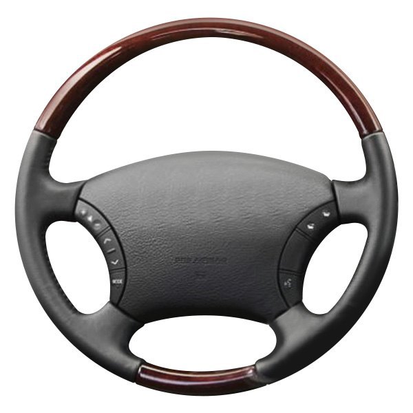  B&I® - Premium Design Steering Wheel (Light Gray Leather AND Blue Fiber Grip)