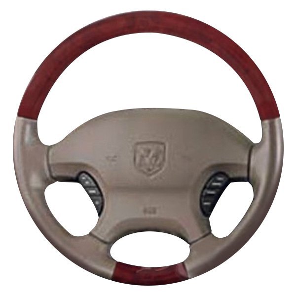  B&I® - Premium Design Steering Wheel (Taupe Leather AND Solid White Grip)