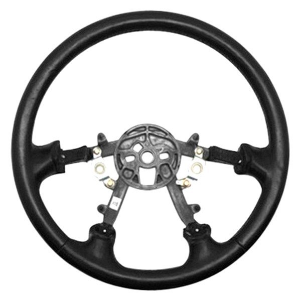  B&I® - Premium Design Steering Wheel (Light Brown Leather AND Blue Fiber Grip)