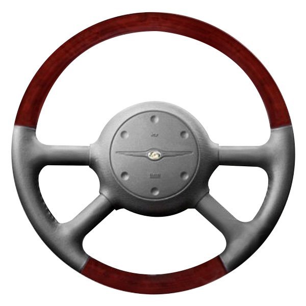  B&I® - Premium Design Steering Wheel (Titanium Leather AND Matted Mahogany Grip)